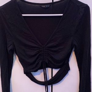 long sleeve crop top (tight feeling like a hug) very smooth feeling